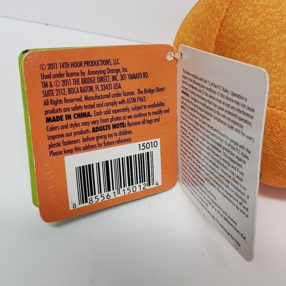 Annoying Orange 3.5" Talking 2011 Plush - Picture 5 of 6